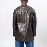 Eel Skin Blazer Jacket Ashphalt J21BN0172-J07180