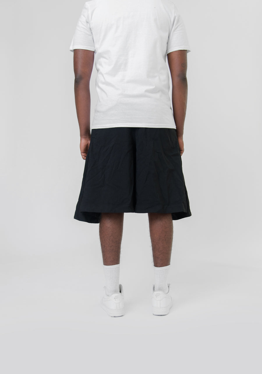 Gabardine Fold Short Black PK-P044