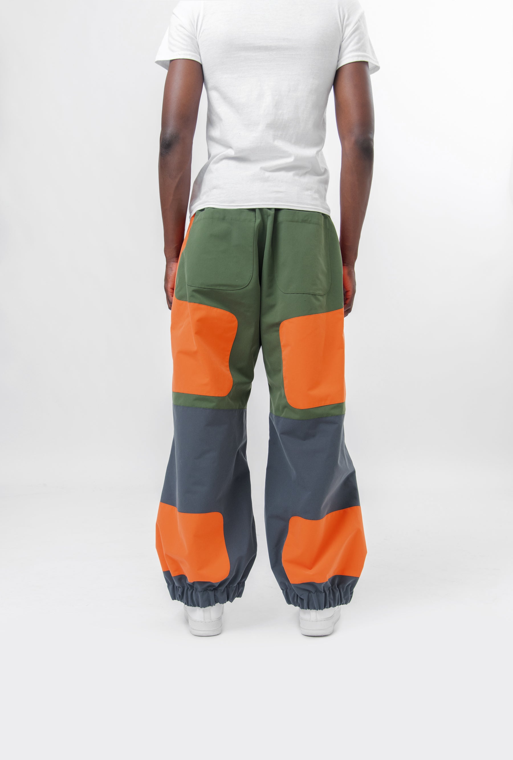 Nylon Canvas Triple Layered Pants Khaki/Orange/Grey WM-P011-051