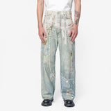 Loose Fit Jeans White/Green FN-UX-TROU000047