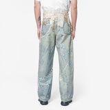 Loose Fit Jeans White/Green FN-UX-TROU000047