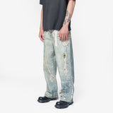 Loose Fit Jeans White/Green FN-UX-TROU000047