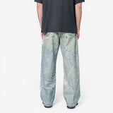 Loose Fit Jeans White/Green FN-UX-TROU000047