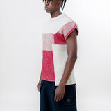 Geometric Knit Vest Faded Red