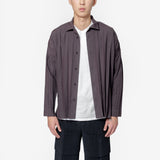 Edge Pleated Shirt Dark Brown HP58-FJ355-49
