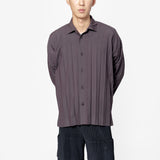 Edge Pleated Shirt Dark Brown HP58-FJ355-49