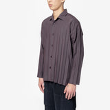 Edge Pleated Shirt Dark Brown HP58-FJ355-49