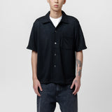 Box Shirt Shortsleeve Black Boucle M2202BB