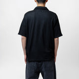 Box Shirt Shortsleeve Black Boucle M2202BB