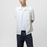 Box Shirt Shortsleeve White Boucle M2202BB