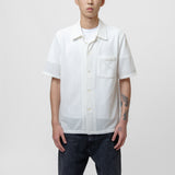 Box Shirt Shortsleeve White Boucle M2202BB