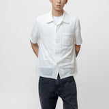 Box Shirt Shortsleeve White Boucle M2202BB