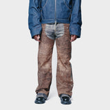 Printed Jeans-Regular Fit Blue/Brown FN-MN-TROU001128