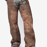 Printed Jeans-Regular Fit Blue/Brown FN-MN-TROU001128