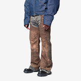 Printed Jeans-Regular Fit Blue/Brown FN-MN-TROU001128