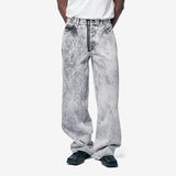 Zip Hem Jean Grey Acid Wash 259WD09049