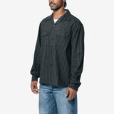 Keesey Shirt Stripes L/S Black 012520501105