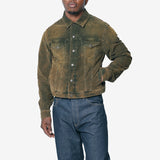 Corduroy Jacket Olive Green FN-UX-OUTW000078