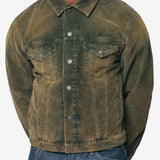 Corduroy Jacket Olive Green FN-UX-OUTW000078