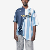Collage Football Top Blue Stripe 189JT14531