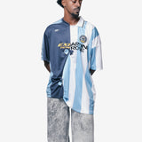 Collage Football Top Blue Stripe 189JT14531