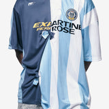 Collage Football Top Blue Stripe 189JT14531