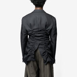 Ruched Military Blazer Black PP-J044-051-1