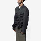 Ruched Military Blazer Black PP-J044-051-1