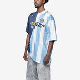 Collage Football Top Blue Stripe 189JT14531