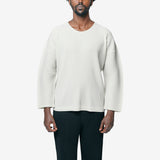 Monthly Colours September Pleats Long sleeve Shirt Limestone White HP58-JK093-04