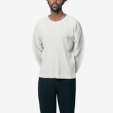 Monthly Colours September Pleats Long sleeve Shirt Limestone White HP58-JK093-04