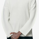 Monthly Colours September Pleats Long sleeve Shirt Limestone White HP58-JK093-04