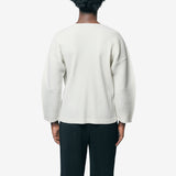 Monthly Colours September Pleats Long sleeve Shirt Limestone White HP58-JK093-04