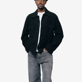 Evening Coach Jacket Black Brushed Cotton M4201EBBC