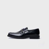Square Toe Loafer High Shine Leather Black 1026LP11001M