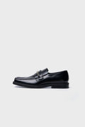 Square Toe Loafer High Shine Leather Black 1026LP11001M