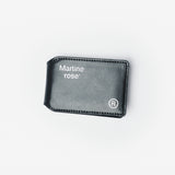 Logo-Foil Embossed Leather Card Holder Black 1150LP22001