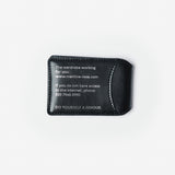 Logo-Foil Embossed Leather Card Holder Black 1150LP22001