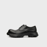 Leather Lace-Up Shoes Black