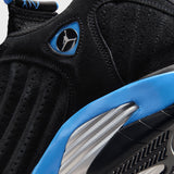 Air Jordan 14 Retro BLACK/WHITE-UNIVERSITY BLUE 487471-007