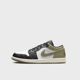 Air Jordan 1 Low Black/Medium Olive/White 553558-092