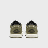 Air Jordan 1 Low Black/Medium Olive/White 553558-092