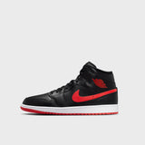 Air Jordan 1 Mid BLACK/UNIVERSITY RED-WHITE DQ8426-005