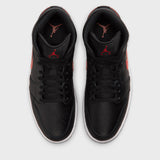 Air Jordan 1 Mid BLACK/UNIVERSITY RED-WHITE DQ8426-005