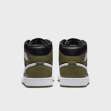 Air Jordan 1 Mid Black/White-Medium Olive-Sail DQ8426-092