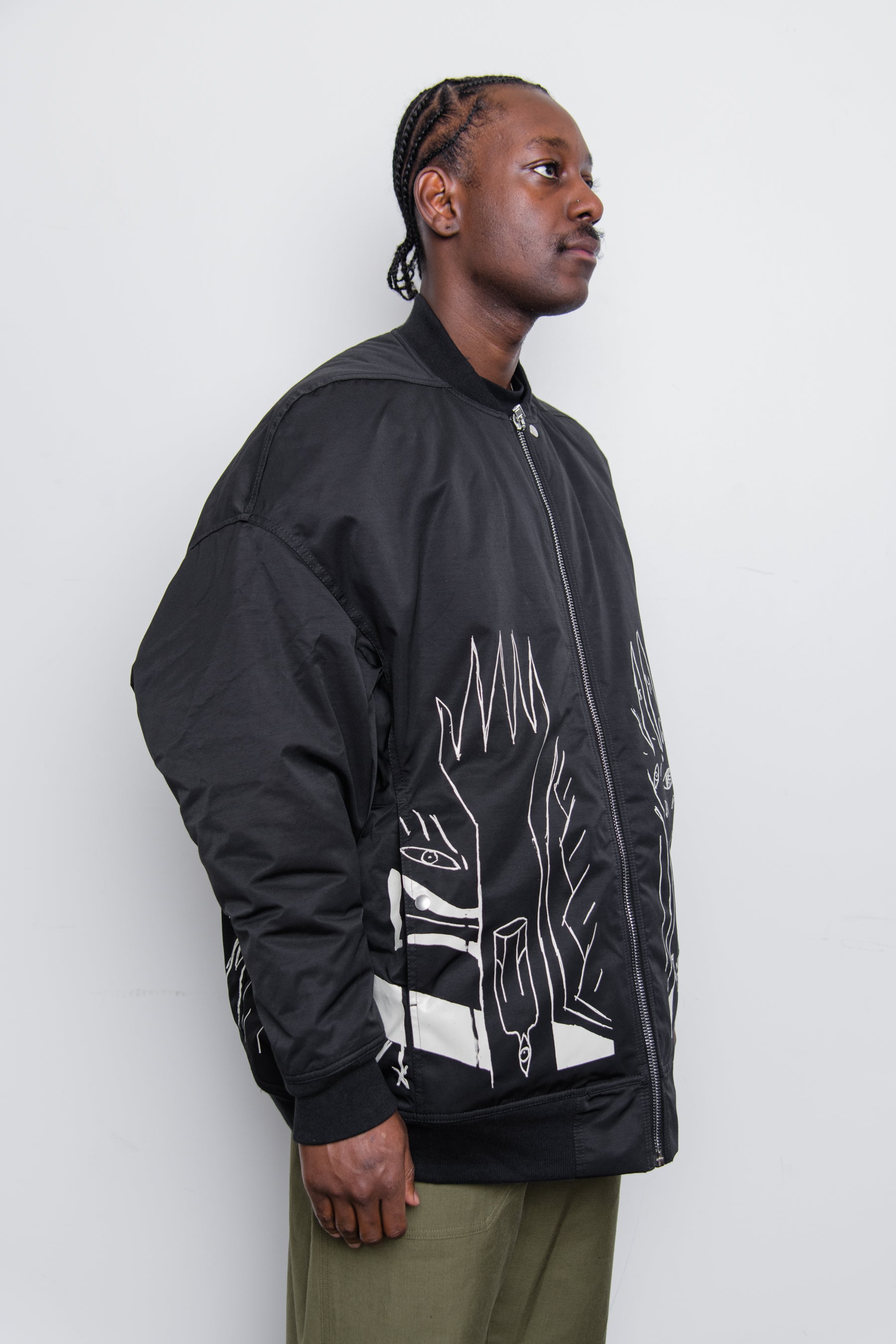 BOSS - BOSS x NFL padded bomber jacket with special patches