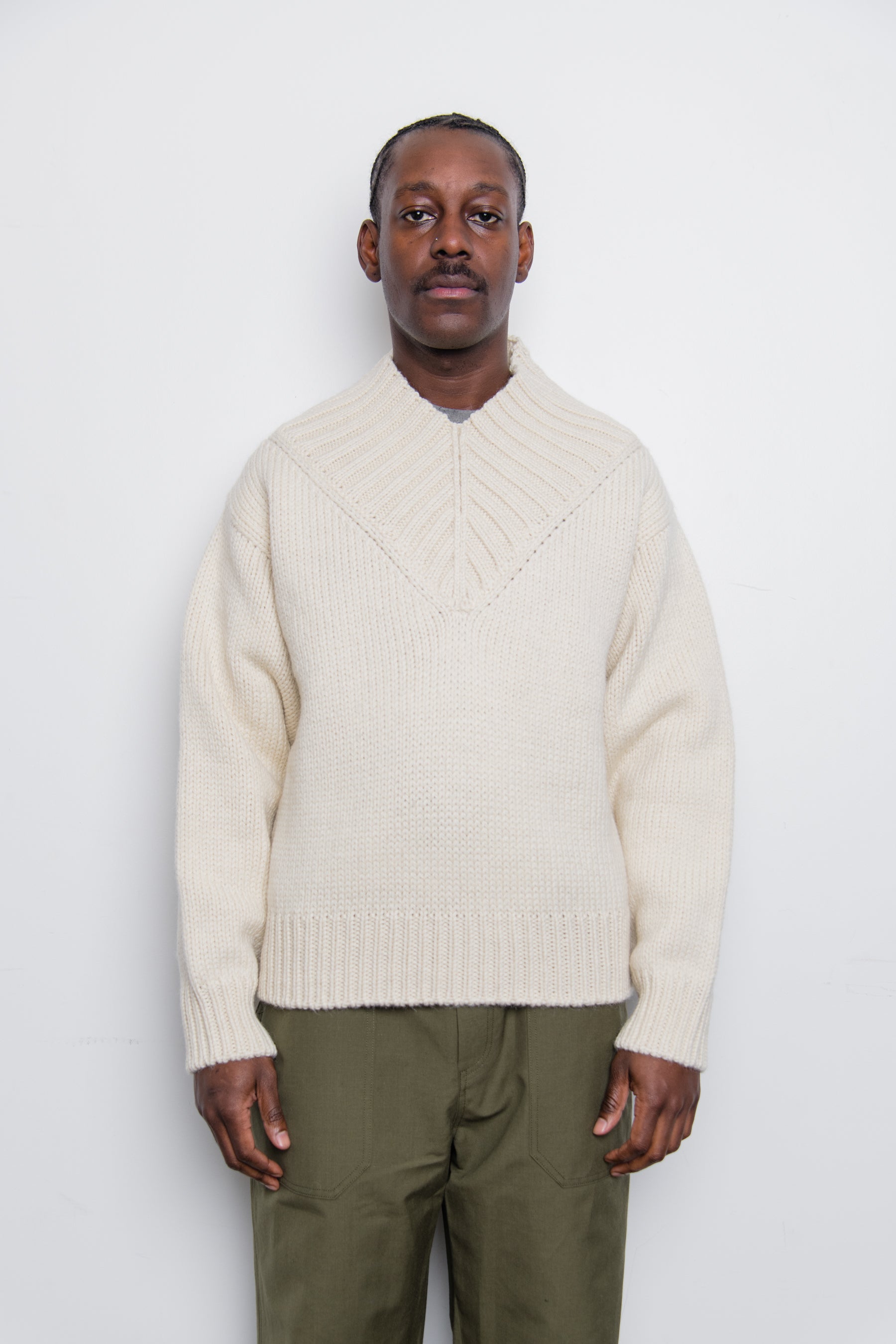 V neck 2025 ivory sweater