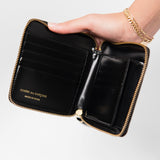 Large 3-Sided Zip Wallet Black Rainbow 2100BR