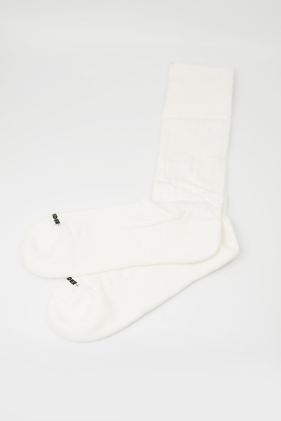Ribbed Organic Cotton Socks White JPUU766020