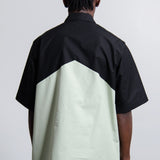 Cotton Canvas Shirt Black/Pastel Green JSMU601331